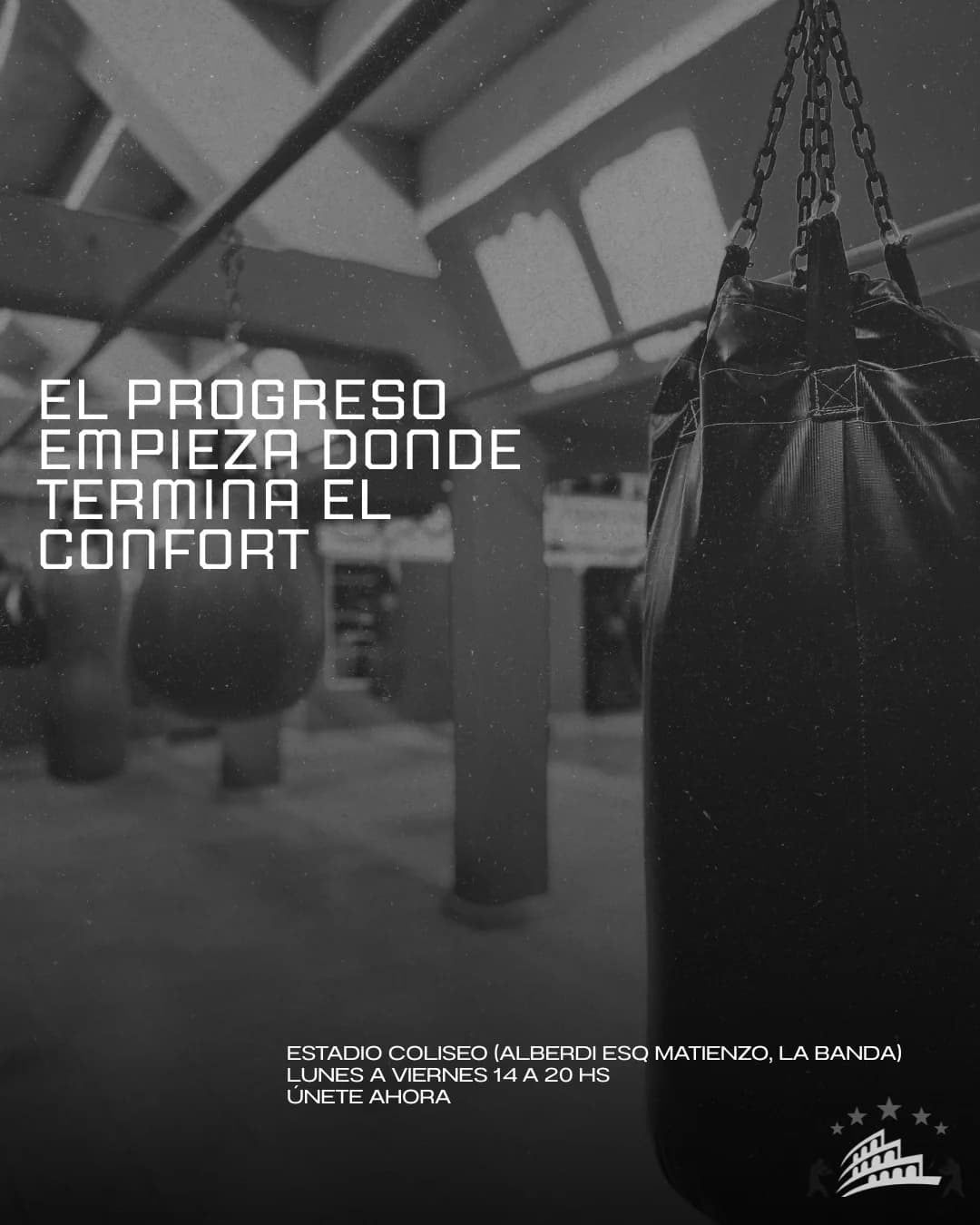 Frase institucional de entrenamiento del Coliseo